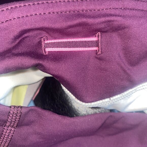 Lululemon Groovy speed Run Shortie Short Plum Plaid Sea Check Angel Wing Pocket - Picture 8 of 11